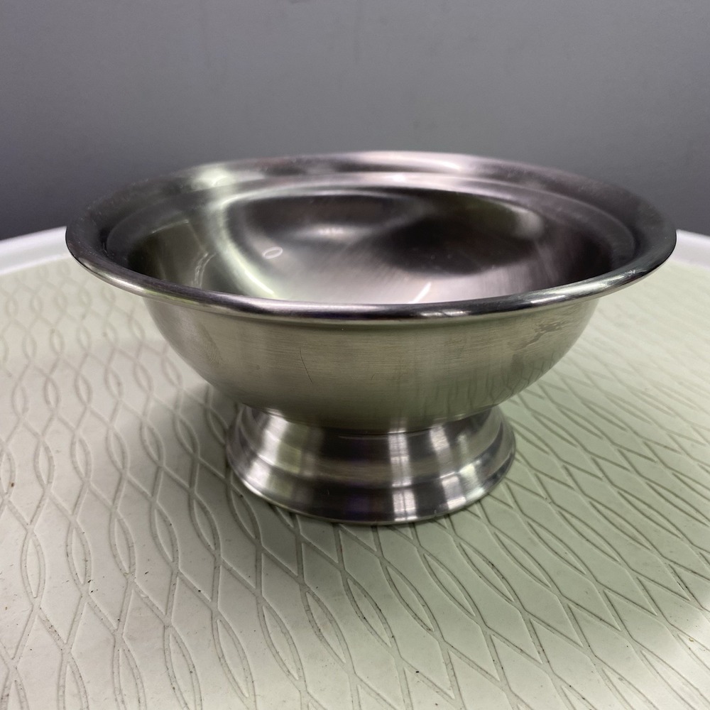 Oneida Stainless Steel Trinket Bowl, Footed, 6"x3"